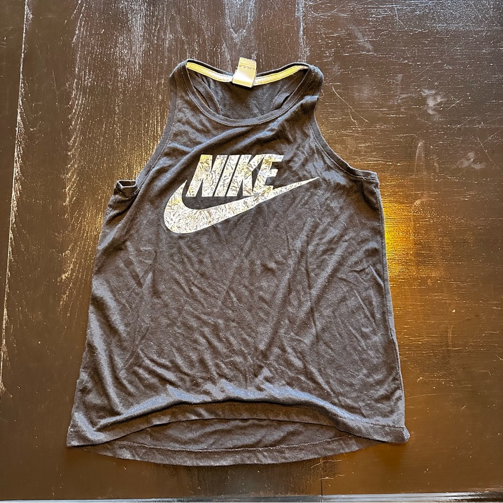 Nike Xs Black and White Logo Classic Tank Top Athletic